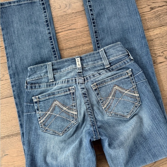 Ariat Real Denim Mid Rise Straight Leg Jeans - Picture 4 of 11